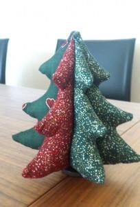 DIY tutorial arbol navideño telas coser retales patchwork