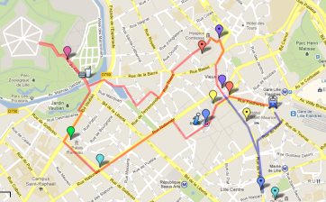 Lille y su Marché de Nöel mapa lille