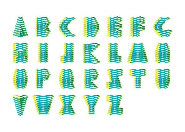 Obvolute: Tipografía con Papel Plegado tipografia papel plegado