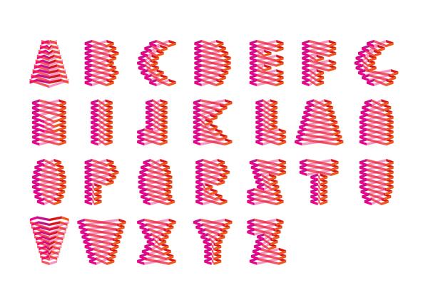 Obvolute: Tipografía con Papel Plegado tipografia papel plegado