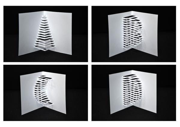 Obvolute: Tipografía con Papel Plegado tipografia papel plegado