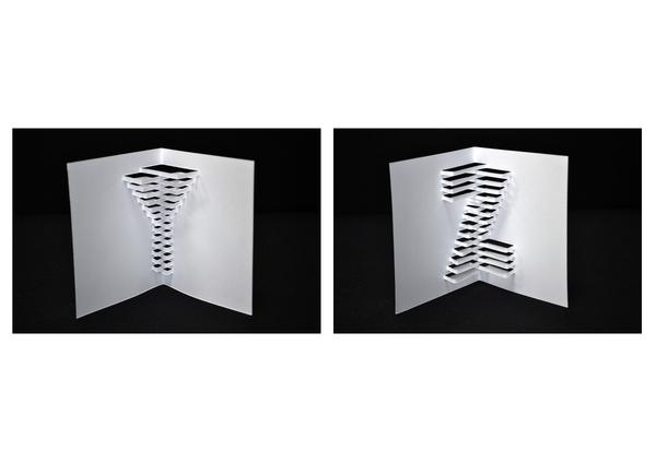 Obvolute: Tipografía con Papel Plegado tipografia papel plegado