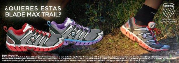 Consigue gratis unas Blade Max Trail de K Swiss Sorteo de unas K Swiss Blade Max Trail