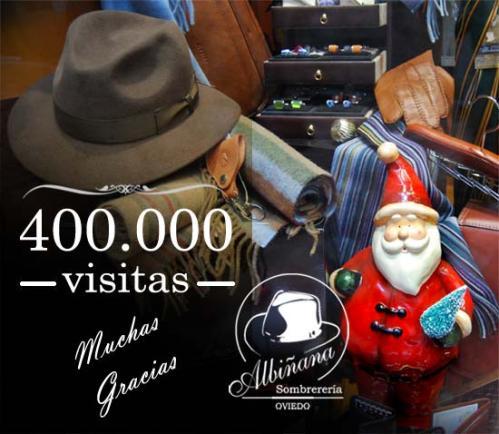 Superamos las 400.000 visitas en el blog Sombrerería Albiñana
