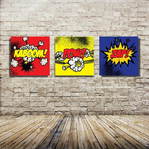 ¿Qué tendrán los héroes que nos gustan tanto? set-of-three-16x16-canvas-prints-comic
