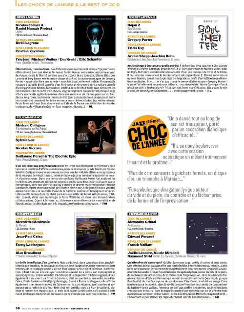 Jazz Magazine/Jazzman Mejores discos año 2012-CHOC