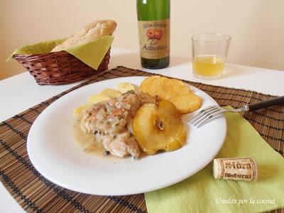 Pollo a la Sidra Natural con Manzanas Pollo a la Sidra Natural con Manzanas