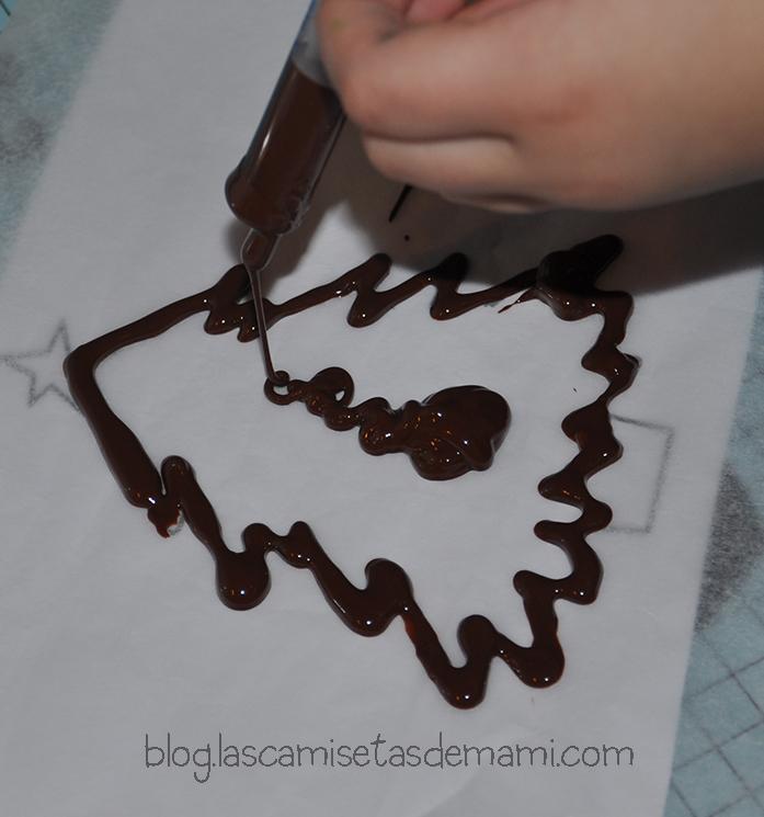 Como hacer un árbol de Navidad de chocolate 1 Un árbol de Navidad de chocolate