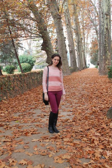 Burdeos y rosa Burdeos y rosa