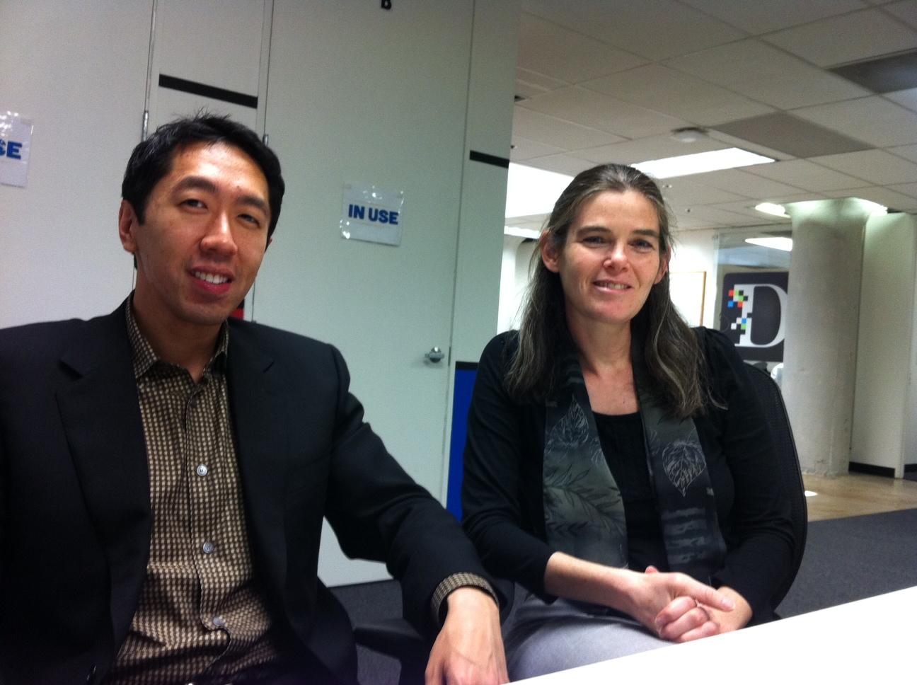 Coursera co-founders Andrew Ng and Daphne Koller