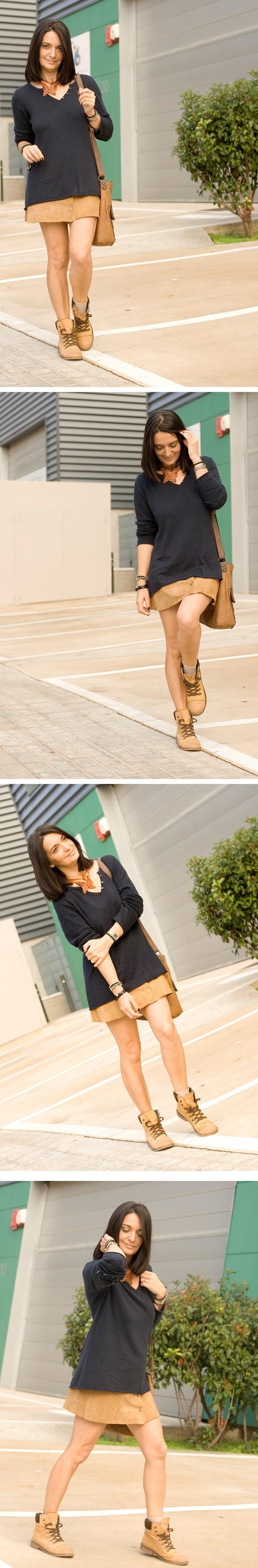 Una falda y sus diferentes combinaciones Una falda y sus diferentes combinaciones
