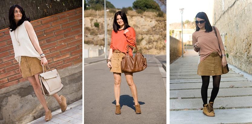 Una falda y sus diferentes combinaciones Una falda y sus diferentes combinaciones