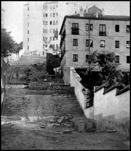 Cuesta de los Ciegos en 1940 El desnivel con más encanto de Madrid