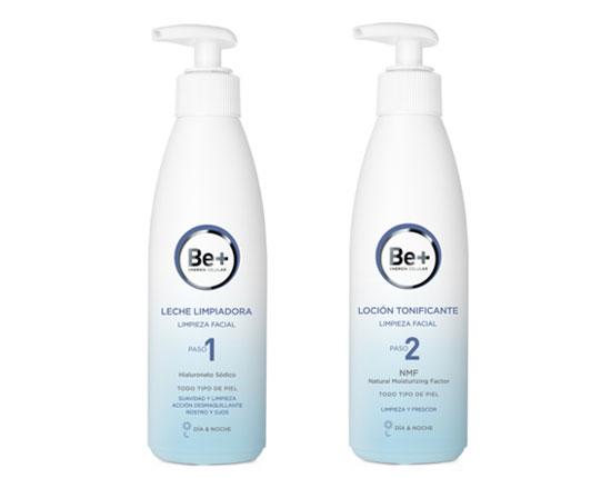 leche limpiadora y loción tonificante de Be+ leche limpiadora y loción tonificante de Be+
