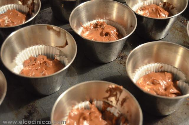 Muffins de café y chocolate