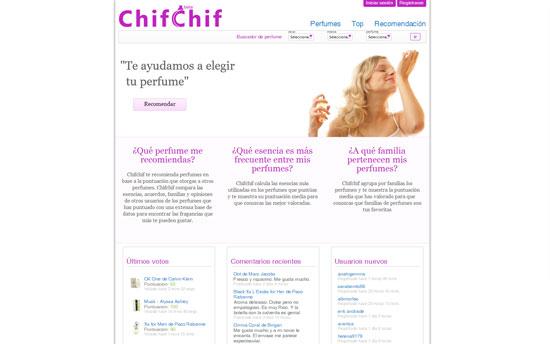 Elige tu perfume favorito con Chif Chif Elige tu perfume favorito con Chif Chif