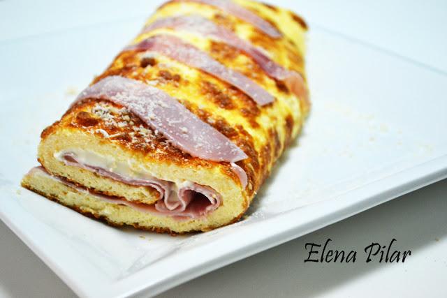 Rollo de queso y jamón de York (Thermomix) Rollo de queso y jamón de York (Thermomix)