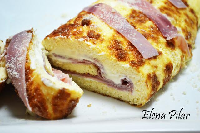 Rollo de queso y jamón de York (Thermomix) Rollo de queso y jamón de York (Thermomix)