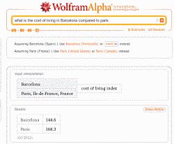 El buscador Wolfram sirve para comparar el coste de vida en diversas ciudades Actualidad Informática. El buscador Wolfram sirve para comparar el costo de vida en diversas ciudades. Rafael Barzanallana. UMU