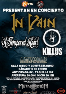 IN VAIN- CARTEL MADRID IN VAIN EN MADRID