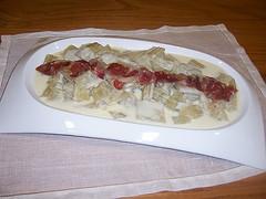 CARDO EN SALSA BLANCA CON JAMÓN CARDO EN SALSA BLANCA CON JAMÓN