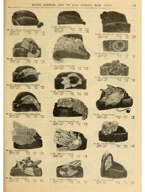 Moda Otoño / Invierno 1890 Hats of H. O'Neill and Company