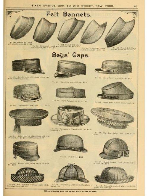 Moda Otoño / Invierno 1890 Hats of H. O'Neill and Company