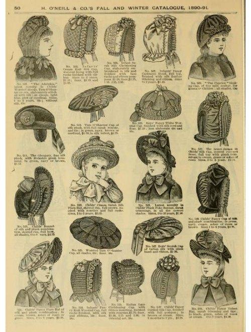 Moda Otoño / Invierno 1890 Hats of H. O'Neill and Company