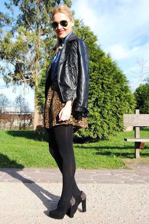 Leopard skirt. Leopard skirt.