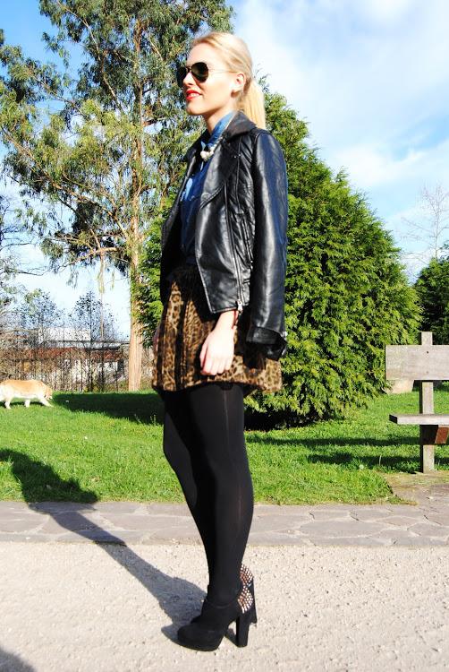 Leopard skirt. Leopard skirt.