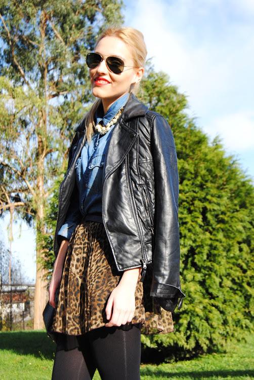 Leopard skirt. Leopard skirt.