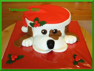 Paso a paso: Tarta perrito navideño