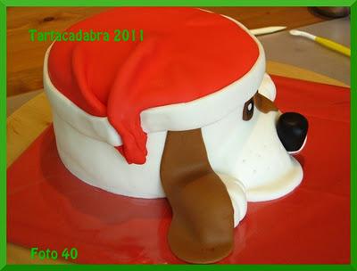 Paso a paso: Tarta perrito navideño