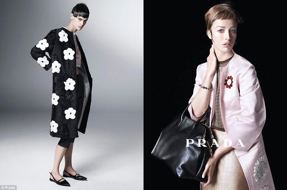 PRADA Spring 2013: Benicio del Toro y Eva Herzigova! Flower girls: While Prada chose male actors to feature in their menswear line, for the womenswear collection they chose fashion models
