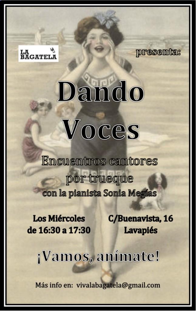 Canto_Flyer_Bagatela DANDO VOCES. Encuentros cantores por trueque.