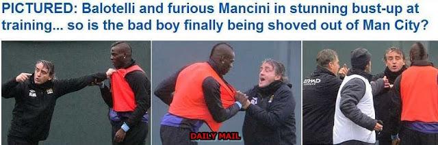 FOTOS EN DAILYMAIL DE LA PELEA ENTRE BALOTELLI Y MANCINI