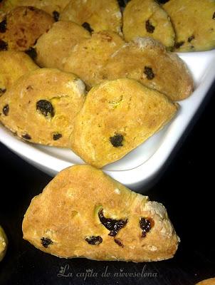 Biscotes de pasas y cúrcuma Biscotes de pasas y cúrcuma