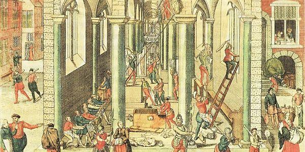 Frans Hogenberg: El motín iconoclasta calvinista, 20 de Agosto 1566