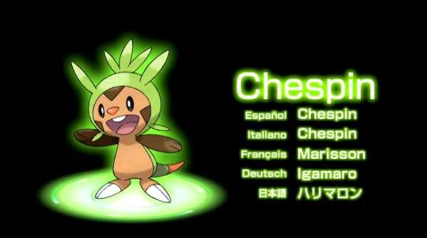 pokemon 3ds chespin Nintendo anuncia Pokémon X y Pokémon Y para Nintendo 3DS