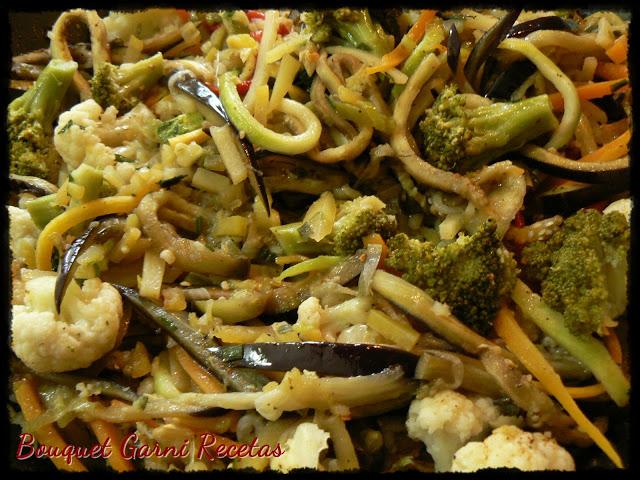 Vegetales salteados al wok