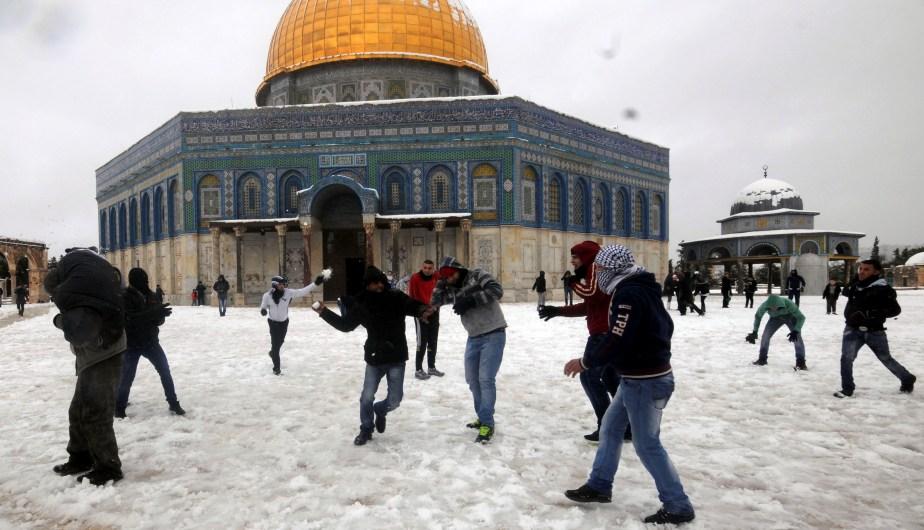 nieve en Jerusalén