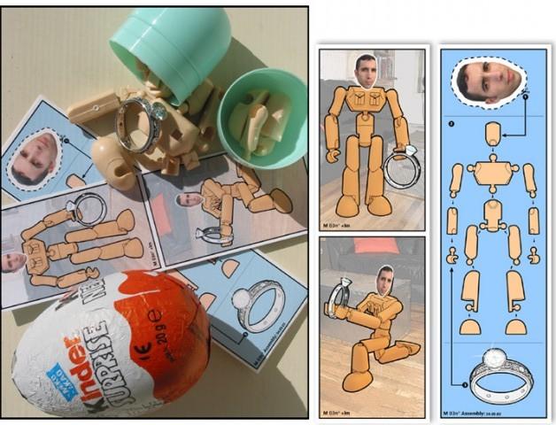 Petición de matrimonio en un huevo Kinder Petición de matrimonio en un huevo Kinder