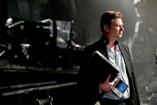 Christopher Nolan en el set de The Dark Knight Rises