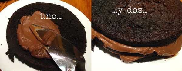 Receta: Tarta apagón (tarta de chocolate) rellenar una tarta de chocolate