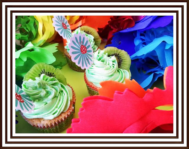 Cupcakes de Kiwi Cupcakes de Kiwi