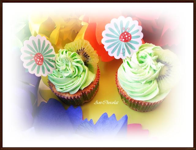 Cupcakes de Kiwi Cupcakes de Kiwi