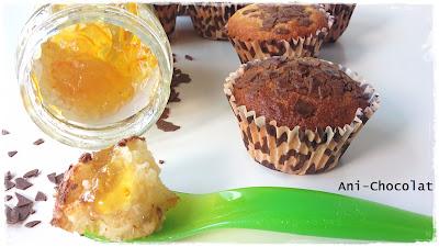 Magdalenas de naranja amarga y chispas de chocolate Magdalenas de naranja amarga y chispas de chocolate