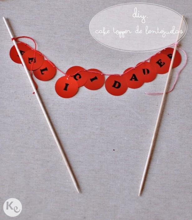 DIY #73. Cake topper de lentejuelas/Sequin cake topper DIY. Cake topper de lentejuelas-Sequin cake topper