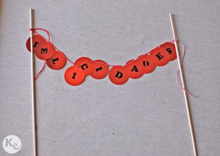 DIY. Sequin cake topper DIY. Cake topper de lentejuelas-Sequin cake topper