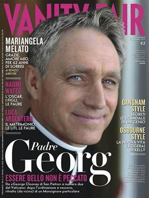 George Gänswein, Secretario del Papa, portada de Vanity Fair Italia